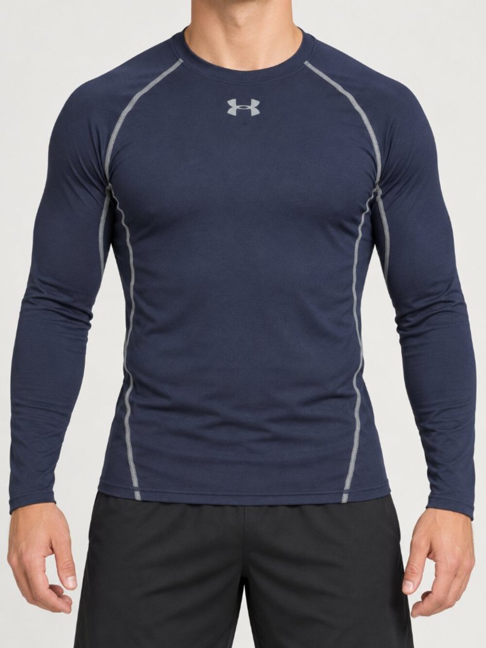 Under Armour HeatGear Navy Compression Long Sleeve Shirt Men’s XL